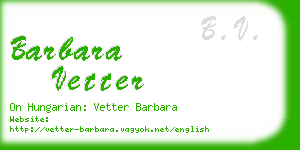 barbara vetter business card